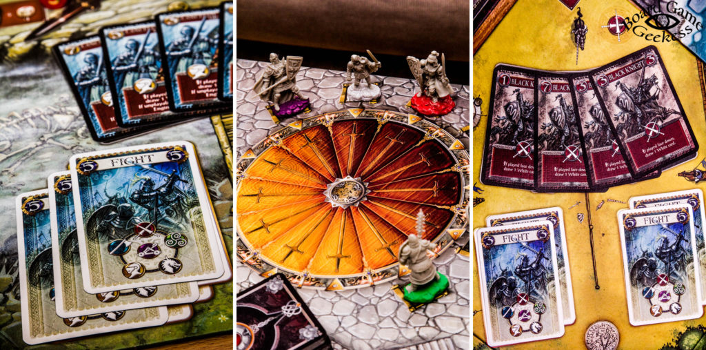 close ups of Shadows Over Camelot quests
