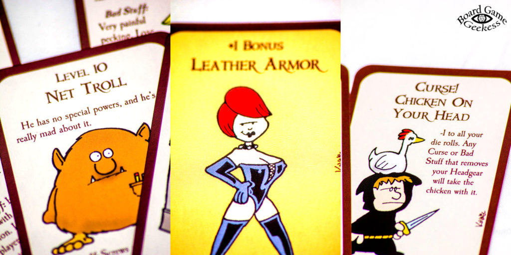 more examples of the humour munchkin uses in their cards