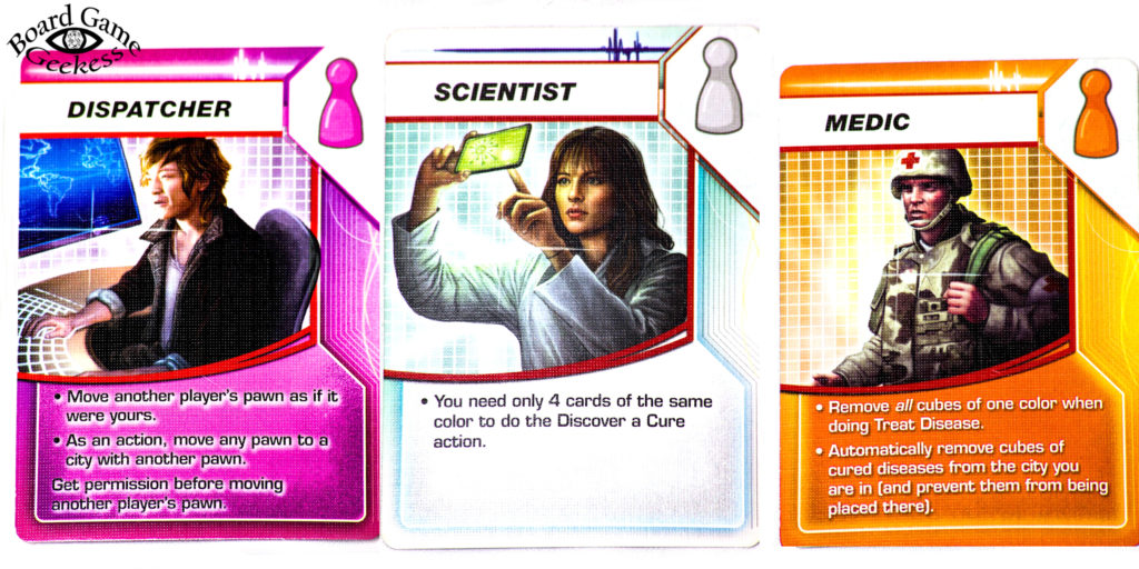 Pandemic Board Game character cards