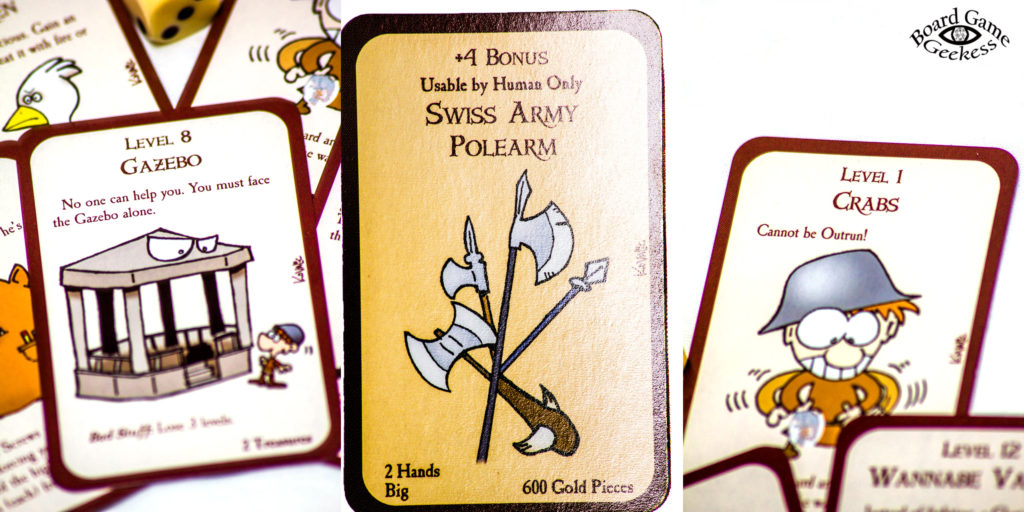 munchkin cards that show off the games humour