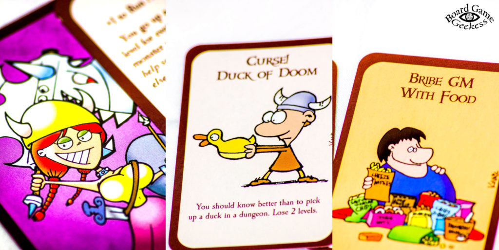 more examples of munchkin cards including the infamous duck of DOOM!