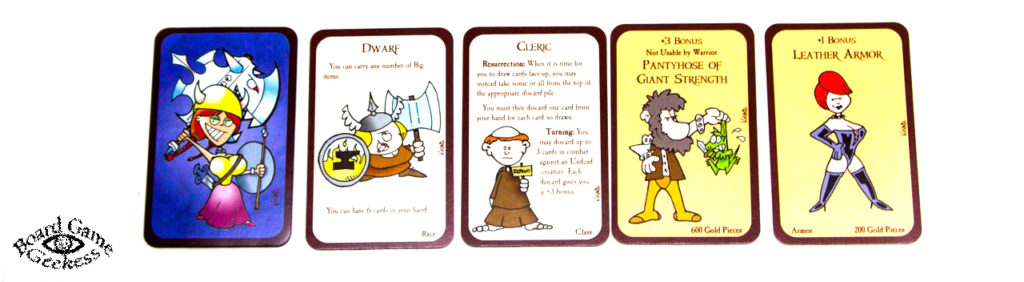 character cards from munchkin