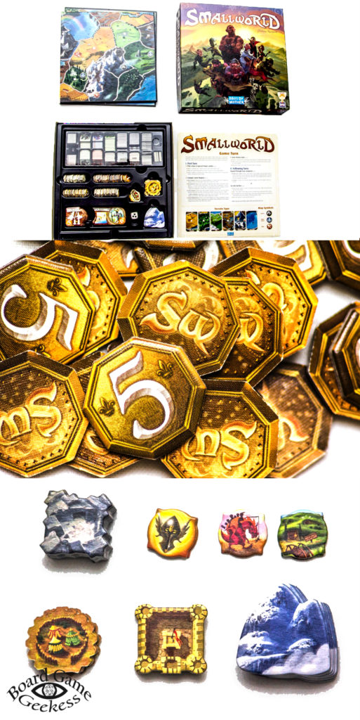 close ups of tokens and setup